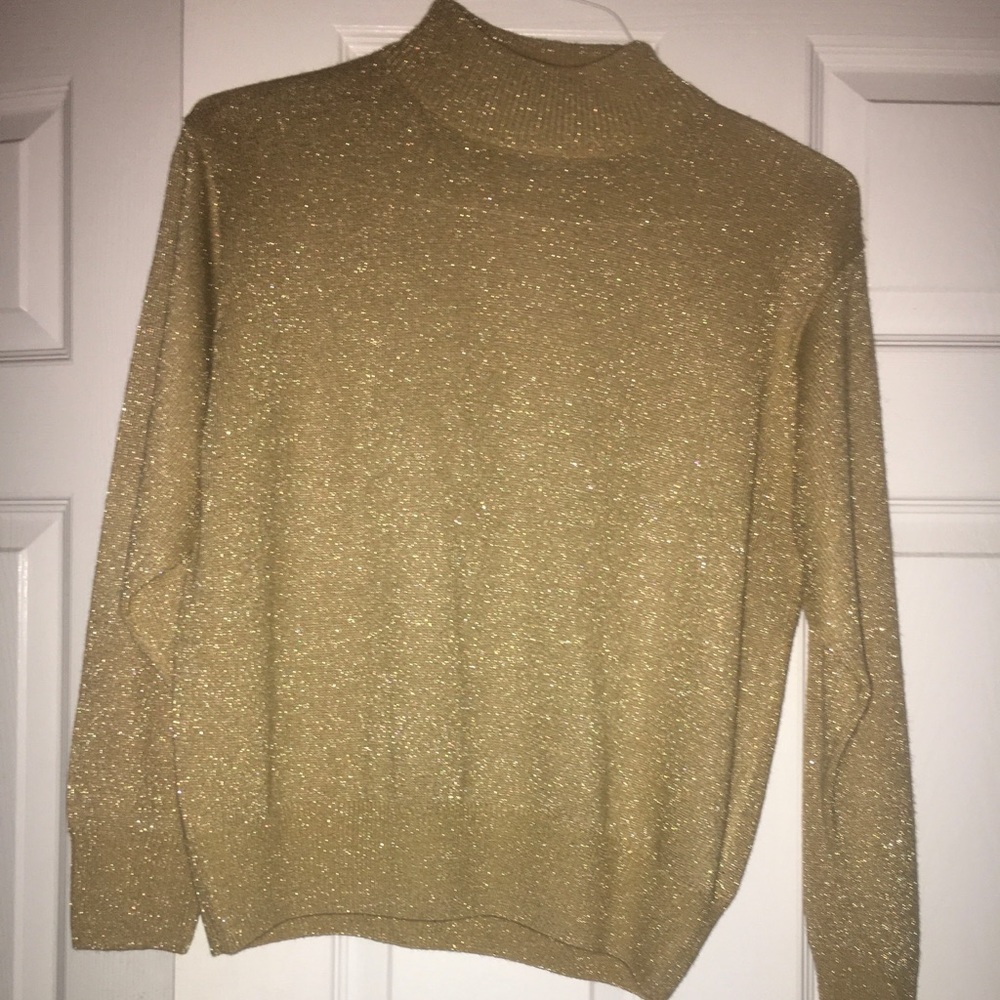 Golden glam vintage sweater